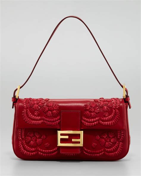 red leather belt bag fendi|fendi baguette shoulder bag.